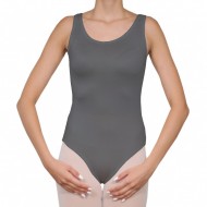Κορμάκι μπαλέτου γυναικείο με τιράντα γκρι