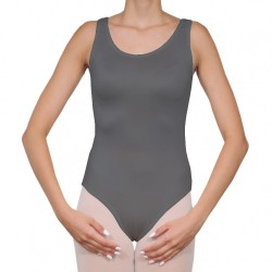 Κορμάκι μπαλέτου γυναικείο με τιράντα γκρι Κορμάκι μπαλέτου γυναικείο με τιράντα γκρι