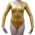 Κορμάκι Χορού Μανίκι 4/4 Γυναικείο Χρυσό