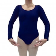 Κορμάκι μπαλέτου παιδικό με μανίκι 4/4 μπλε navy	