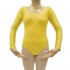 Κορμάκι μπαλέτου γυναικείο με μανίκι 4/4 κίτρινο
