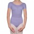 Κορμάκι μπαλέτου γυναικείο με κοντό μανίκι μωβ