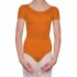 Κορμάκι μπαλέτου γυναικείο με κοντό μανίκι πορτοκαλί