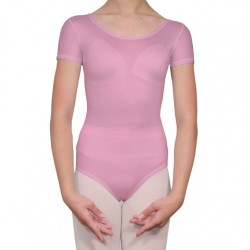 Κορμάκι μπαλέτου γυναικείο με κοντό μανίκι ροζ ανοιχτό Κορμάκι μπαλέτου γυναικείο με κοντό μανίκι ροζ ανοιχτό