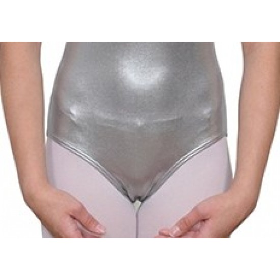 Κορμάκι Χορού Κοντό Μανίκι Παιδικό Ασημί