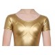 Κορμάκι Χορού Κοντό Μανίκι Παιδικό Χρυσό