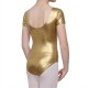 Κορμάκι Χορού Κοντό Μανίκι Παιδικό Χρυσό