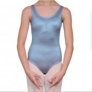 Κορμάκι μπαλέτου παιδικό με τιράντα γκρι