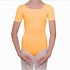 Κορμάκι μπαλέτου παιδικό κοντομάνικο πορτοκαλί