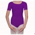 Κορμάκι μπαλέτου παιδικό κοντομάνικο μωβ