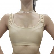 Μπουστάκι χορού παιδικό μπεζ δέρματος