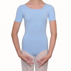 Κορμάκι μπαλέτου γυναικείο με κοντό μανίκι μπλε sky Κορμάκι μπαλέτου γυναικείο με κοντό μανίκι μπλε sky