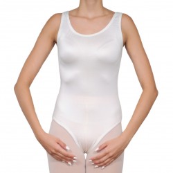 Κορμάκι μπαλέτου γυναικείο με τιράντα άσπρο Κορμάκι μπαλέτου γυναικείο με τιράντα άσπρο