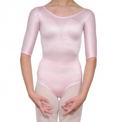 Κορμάκι μπαλέτου γυναικείο με μανίκι 3/4 ροζ ανοιχτό Κορμάκι μπαλέτου γυναικείο με μανίκι 3/4 ροζ ανοιχτό