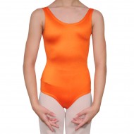 Κορμάκι μπαλέτου παιδικό με τιράντα πορτοκαλί