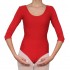 Κορμάκι μπαλέτου γυναικείο με μανίκι 3/4 κόκκινο