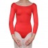 Κορμάκι μπαλέτου παιδικό με μανίκι 3/4 κόκκινο