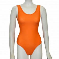Κορμάκι μπαλέτου γυναικείο με τιράντα πορτοκαλί Κορμάκι μπαλέτου γυναικείο με τιράντα πορτοκαλί