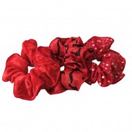 Σετ Λαστιχάκια μαλλιών σε αποχρώσεις του κόκκινου 3 τεμ